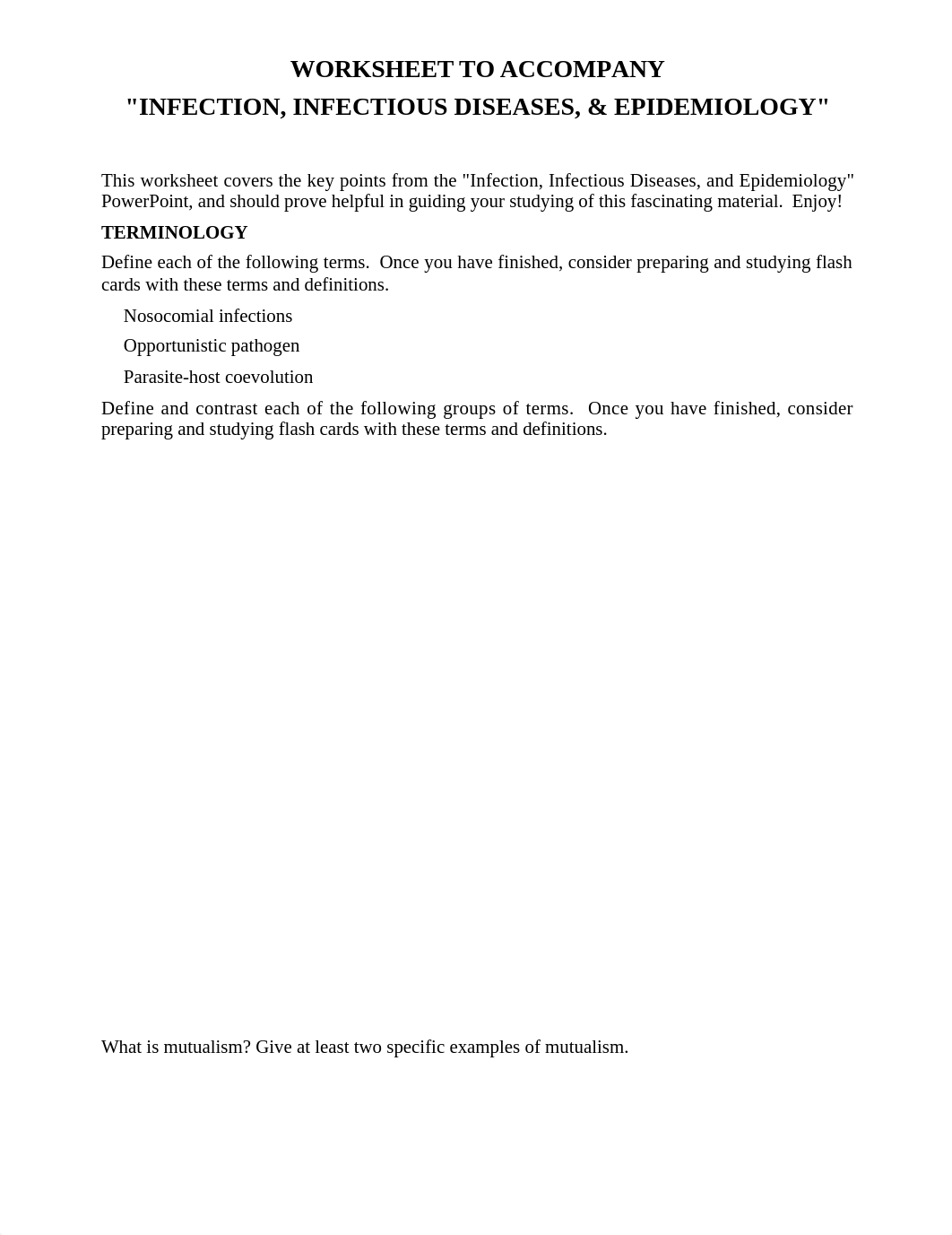 MW14.Infection & Epidemiology FINAL 082014.doc_dtvldhzxq57_page1