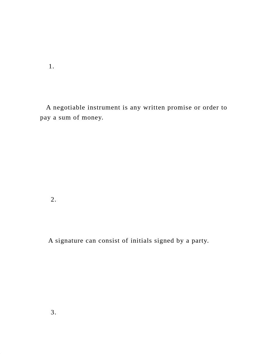 1.      A negotiable instrument is any written promise .docx_dtvpdjv1jje_page2