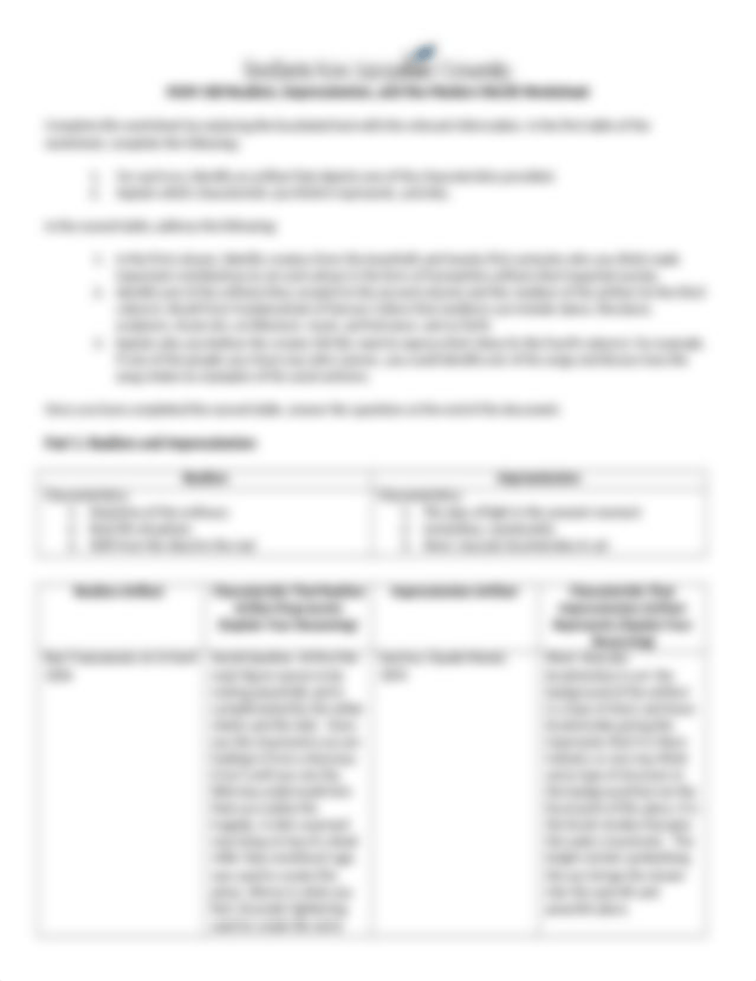 HUM 100 Realism Impressionism and the Modern World Worksheet.docx_dtvylk75mem_page1