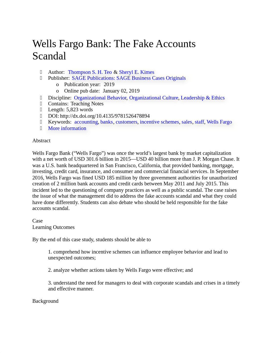 Ethics Culture Leadership Motivation - Wells Fargo Bank - The Fake Accounts Scandal.docx_dtw58848dwq_page1