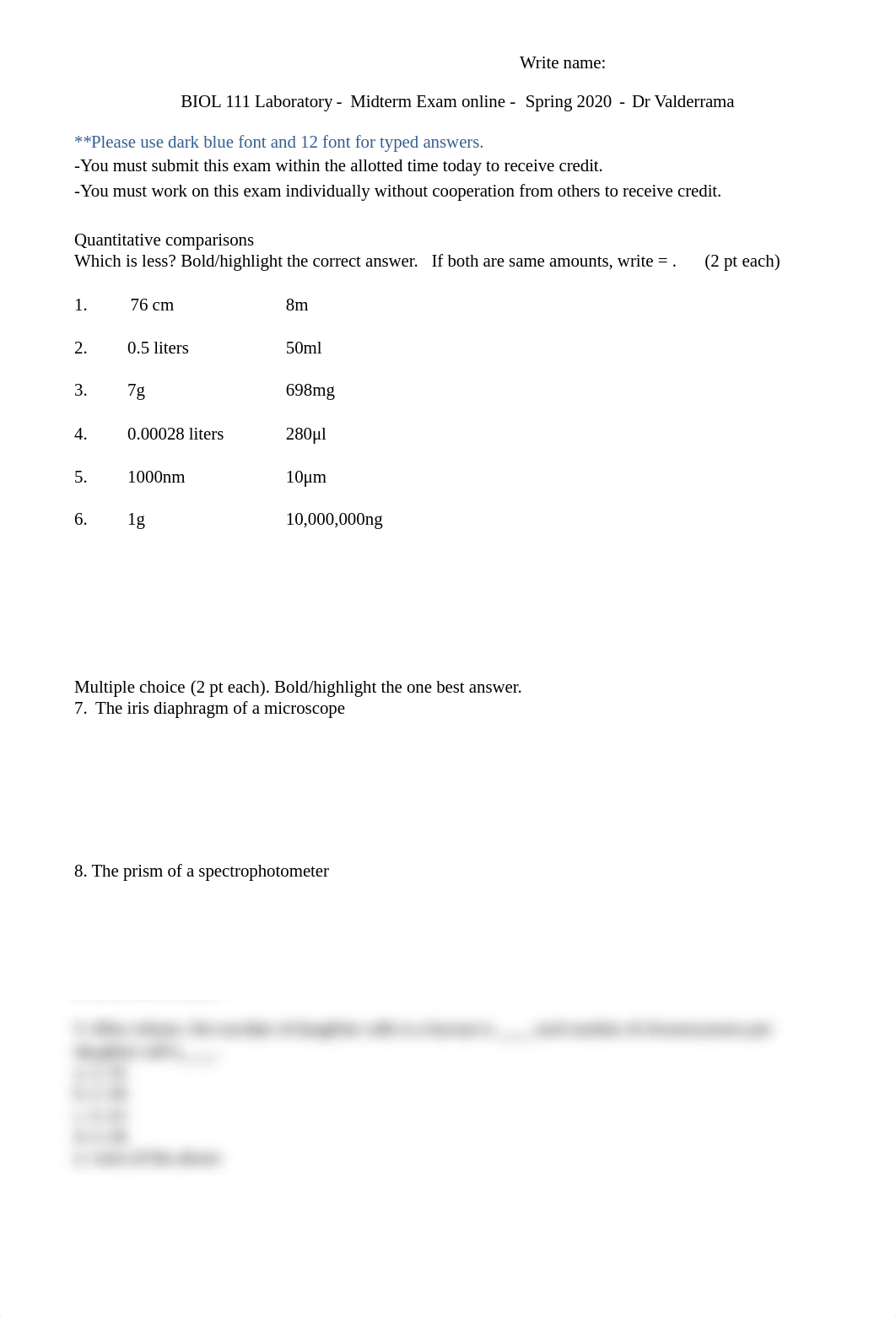 BIOL 111 lab midterm exam Spr 20 (1).doc_dtw8ma8nlj0_page1