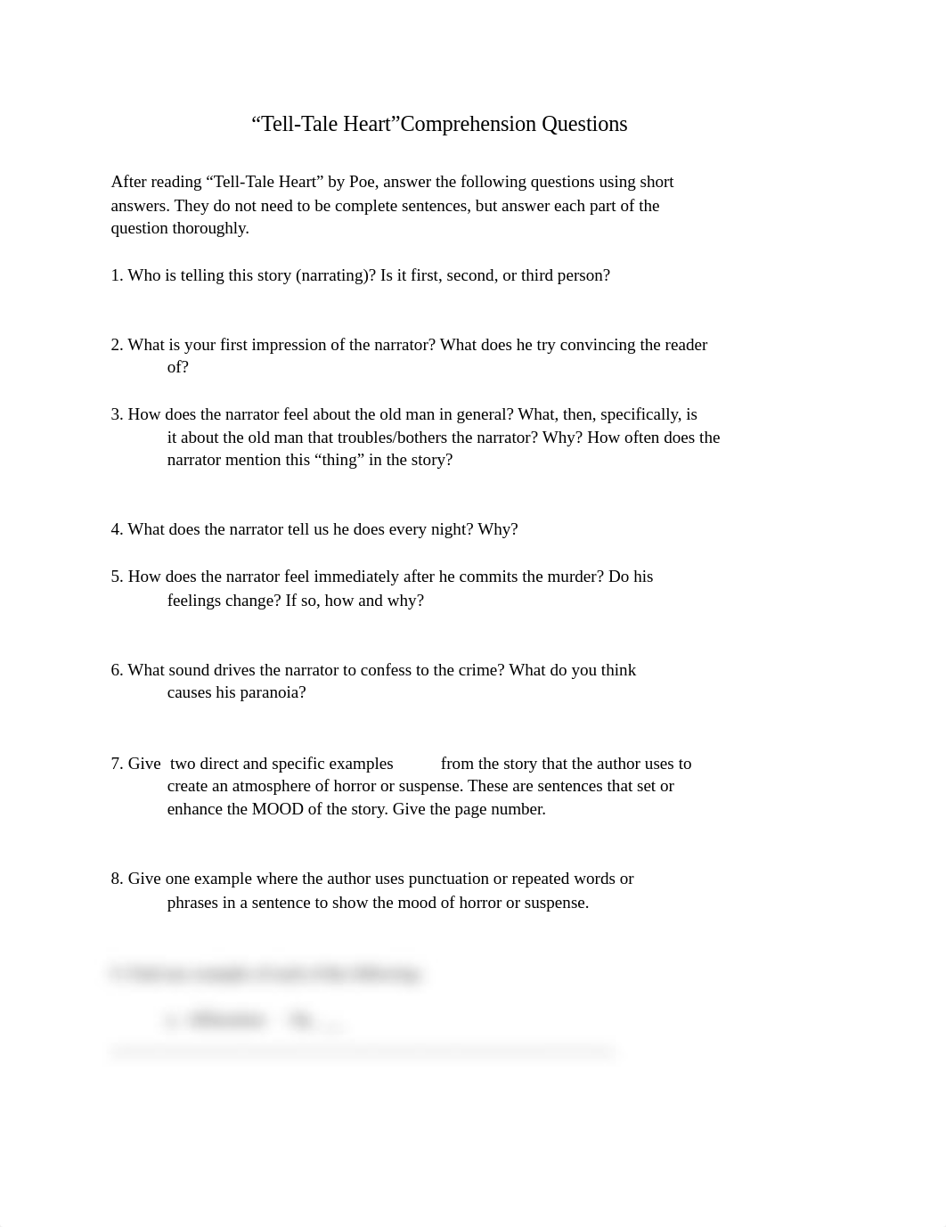 "Tell-Tale Heart"Comprehension Questions.pdf_dtwdsmyqpsy_page1