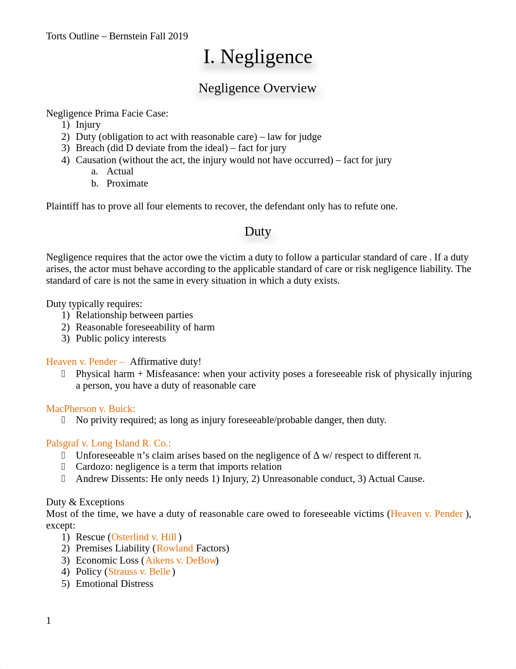 BERNSTEIN Tort Final Outline.docx_dtwlew9a13v_page1