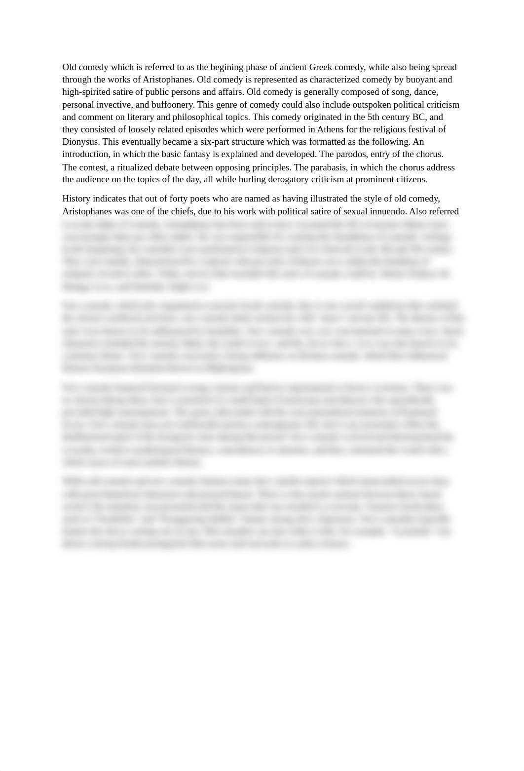 GED 120 2 Compare and contrast Old Comedy and New Comedy. Describe characteristics of each. Give exa_dtwnsiw9r3f_page1