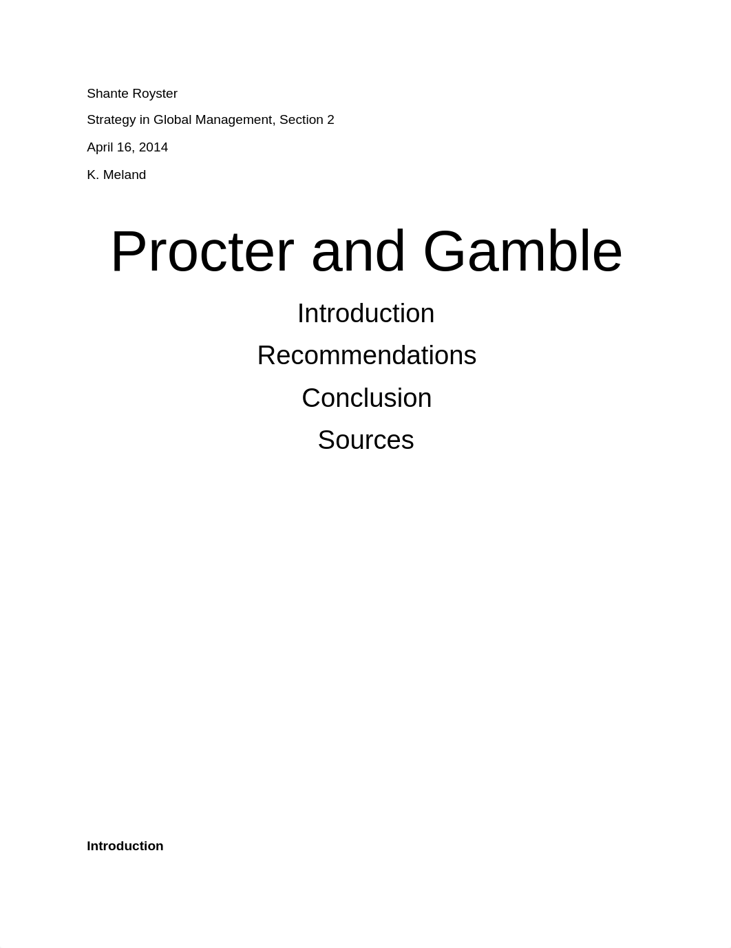 Recommendations for Case study on Procter and Gamble_dtwoe43lrsh_page1