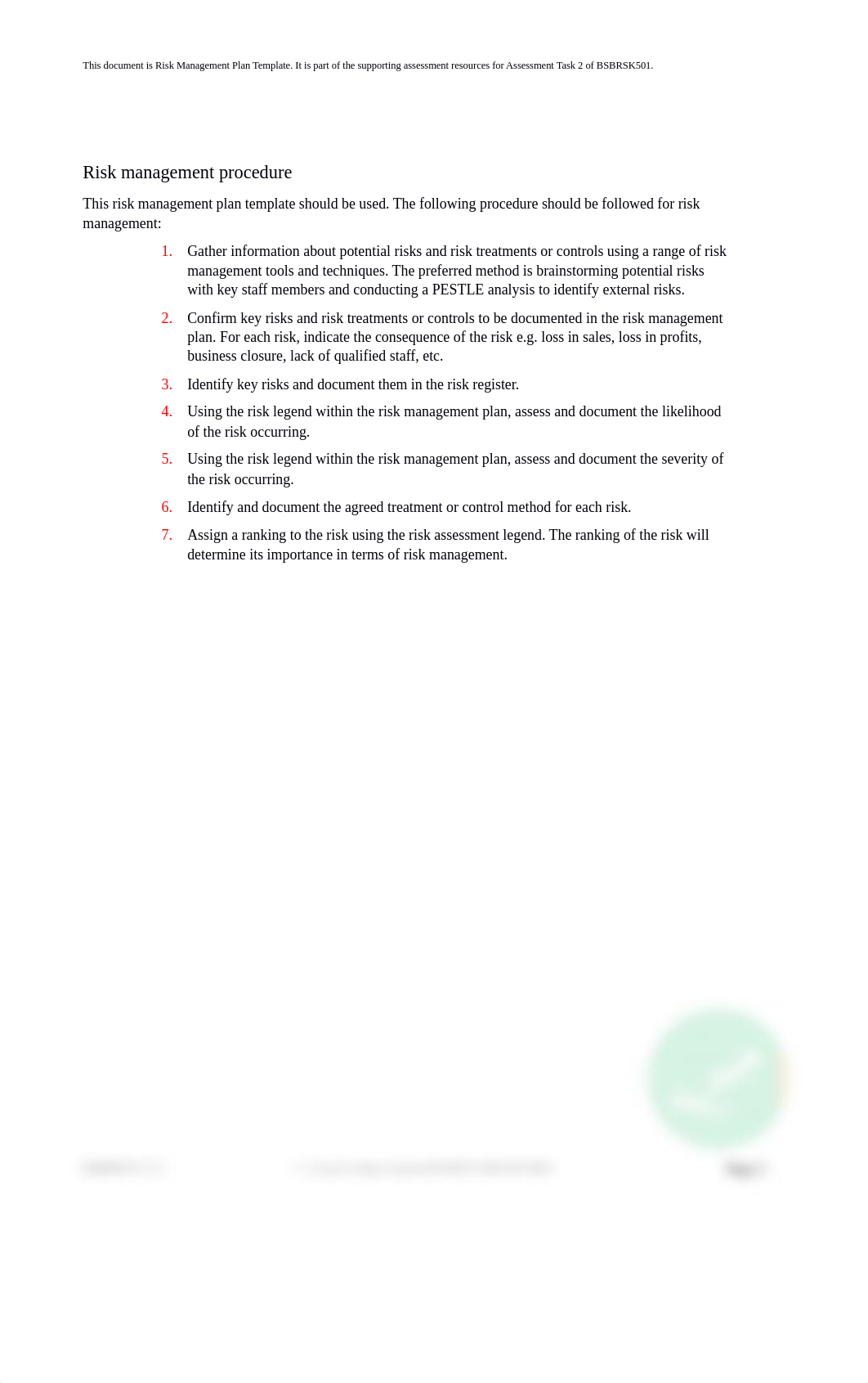 Risk Management Plan Template Task 2.docx_dtwoj25h0df_page2