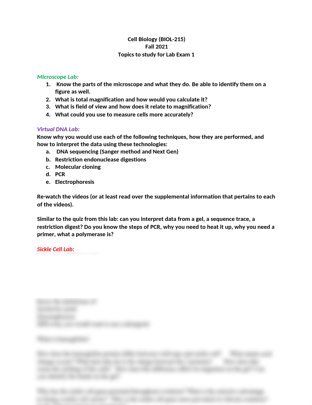 Cell Biology (BIOL 215) Lab Exam 1 Study Guide (1).docx_dtwosatuis0_page1