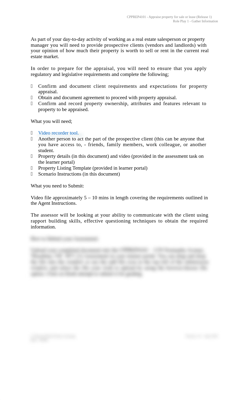 NREL  - CPPREP4101 - Role Play 1 - Scenario Instructions (Normanby Avenue) v1.0.docx_dtx5sm92g9e_page2