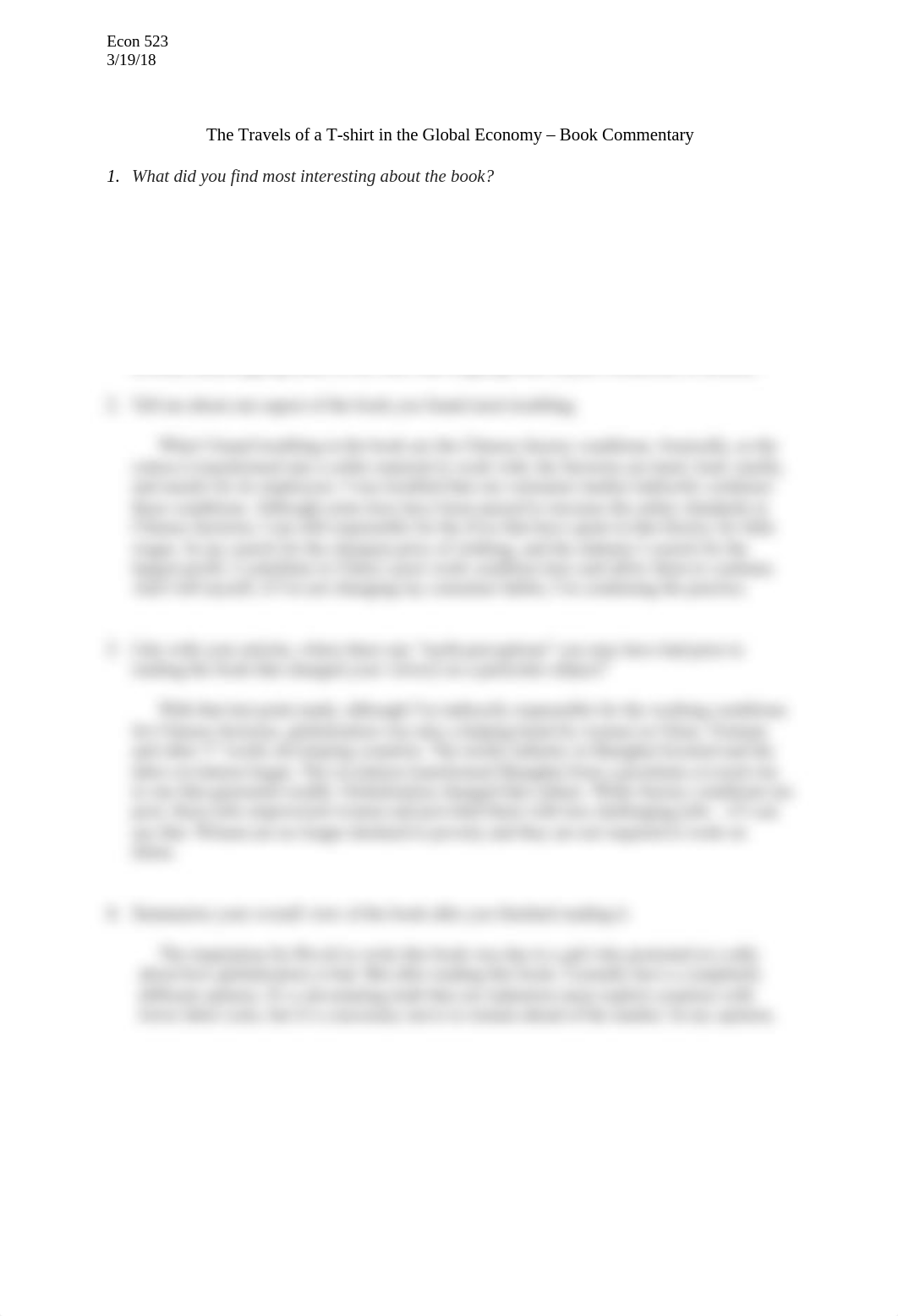 Travel of a Tshirt Book Commentary - CourseHero.docx_dtx7n06kx1o_page1