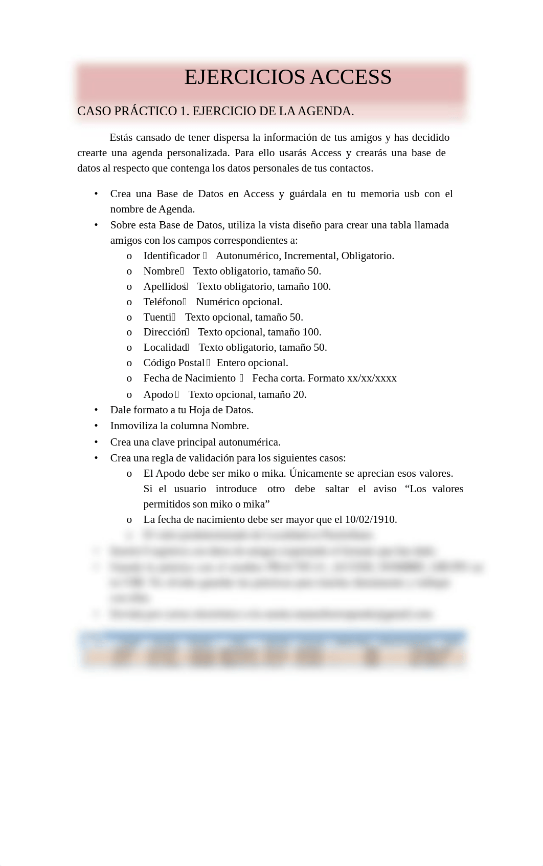 EJERCICIOS ACCESS CASO PRÁCTICO 1. EJERCICIO DE LA AGENDA. - PDF Free Download.pdf_dtx7z1ky92n_page1