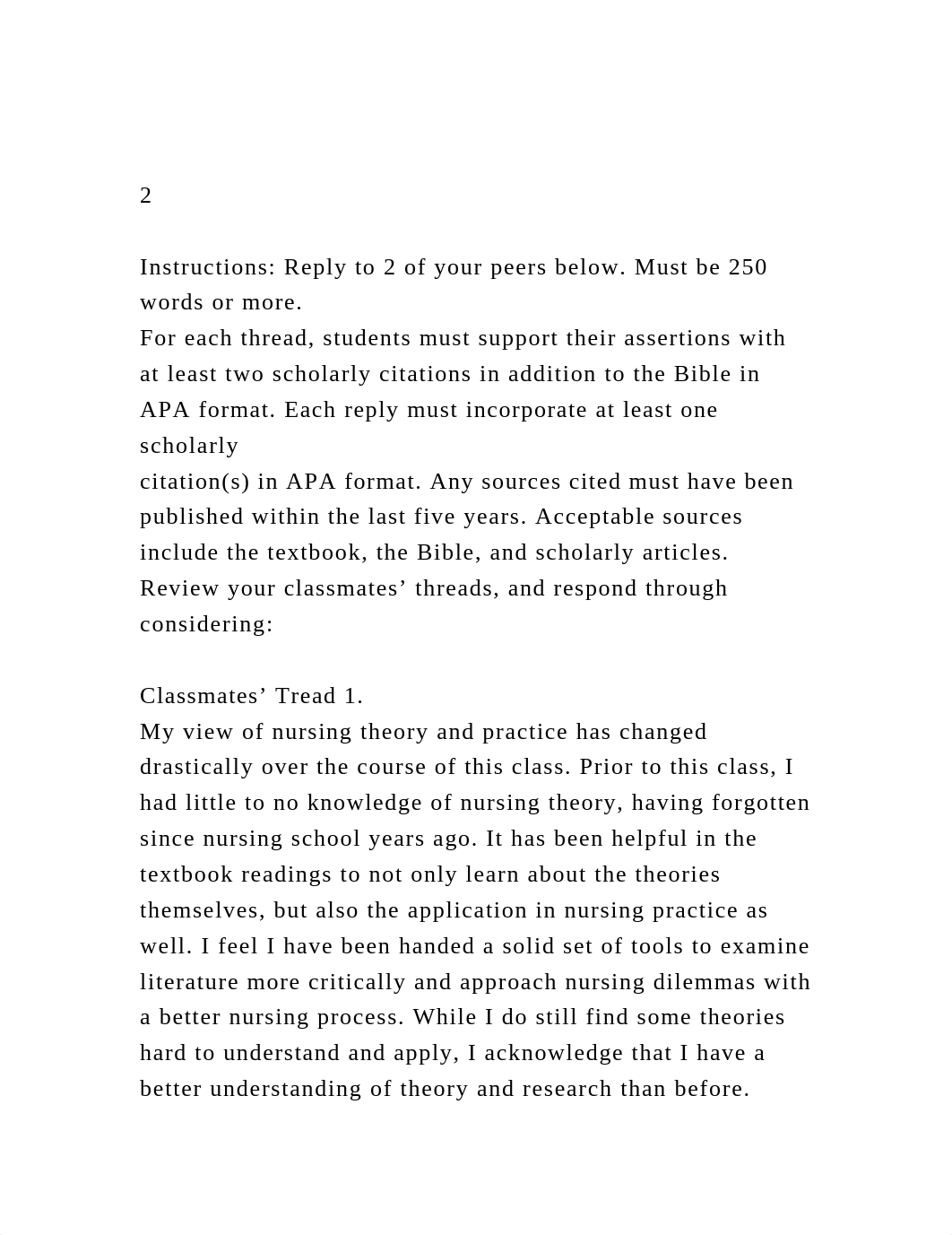 2Instructions Reply to 2 of your peers below.  Must be 250 wo.docx_dtxdt4psylm_page2