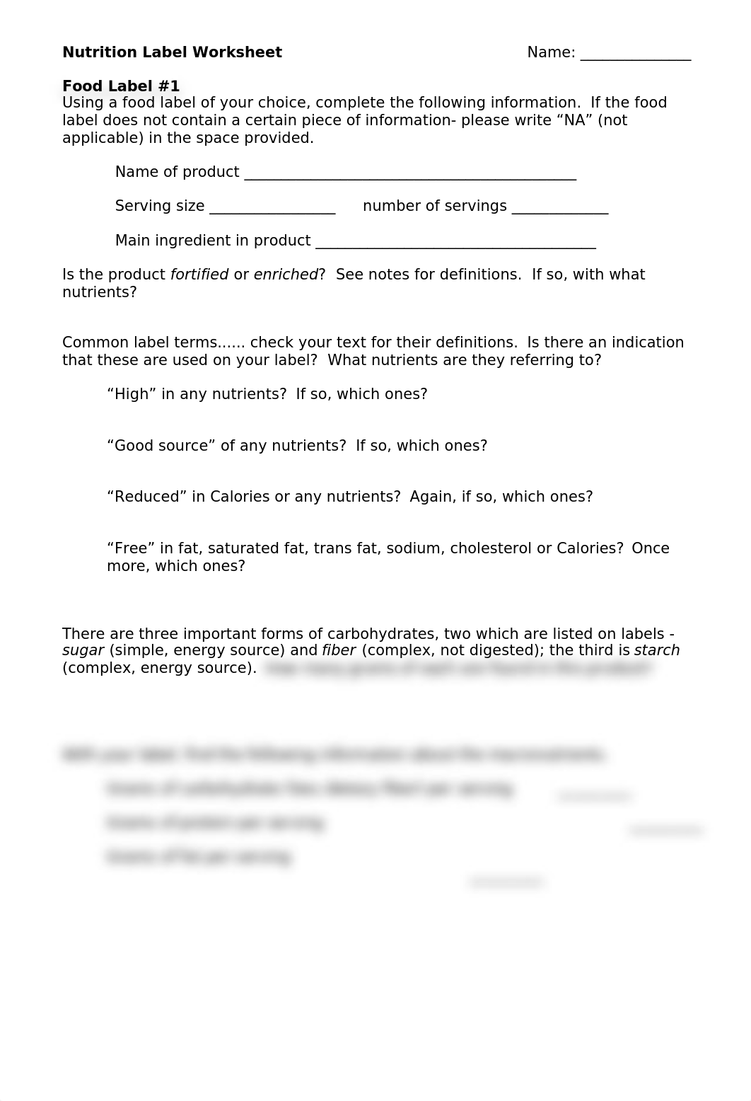 Good Food Label Worksheet - Angie 2012.doc_dtxkx4kely1_page1