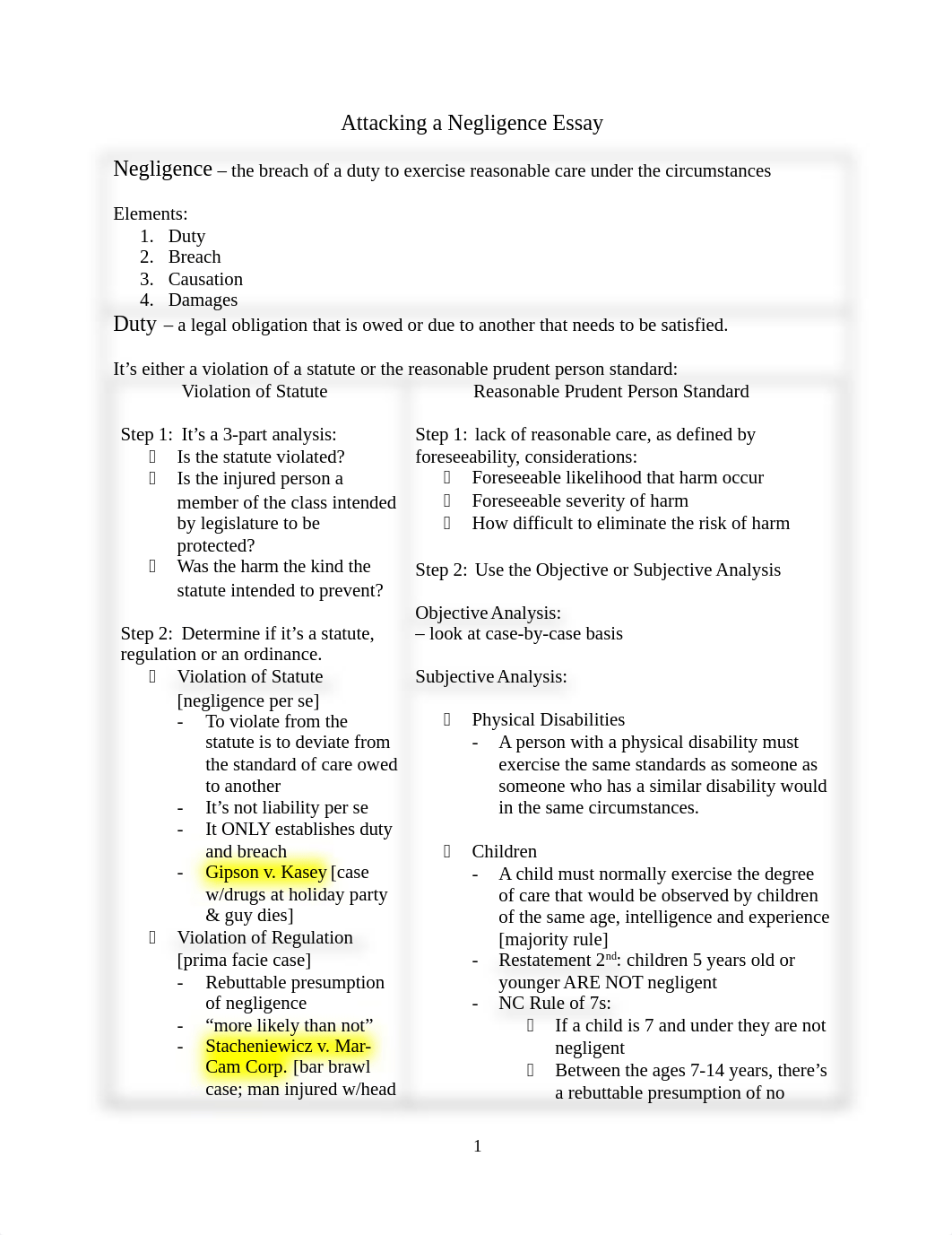 Attacking a Negligence Essay.docx_dty8unurv1r_page1