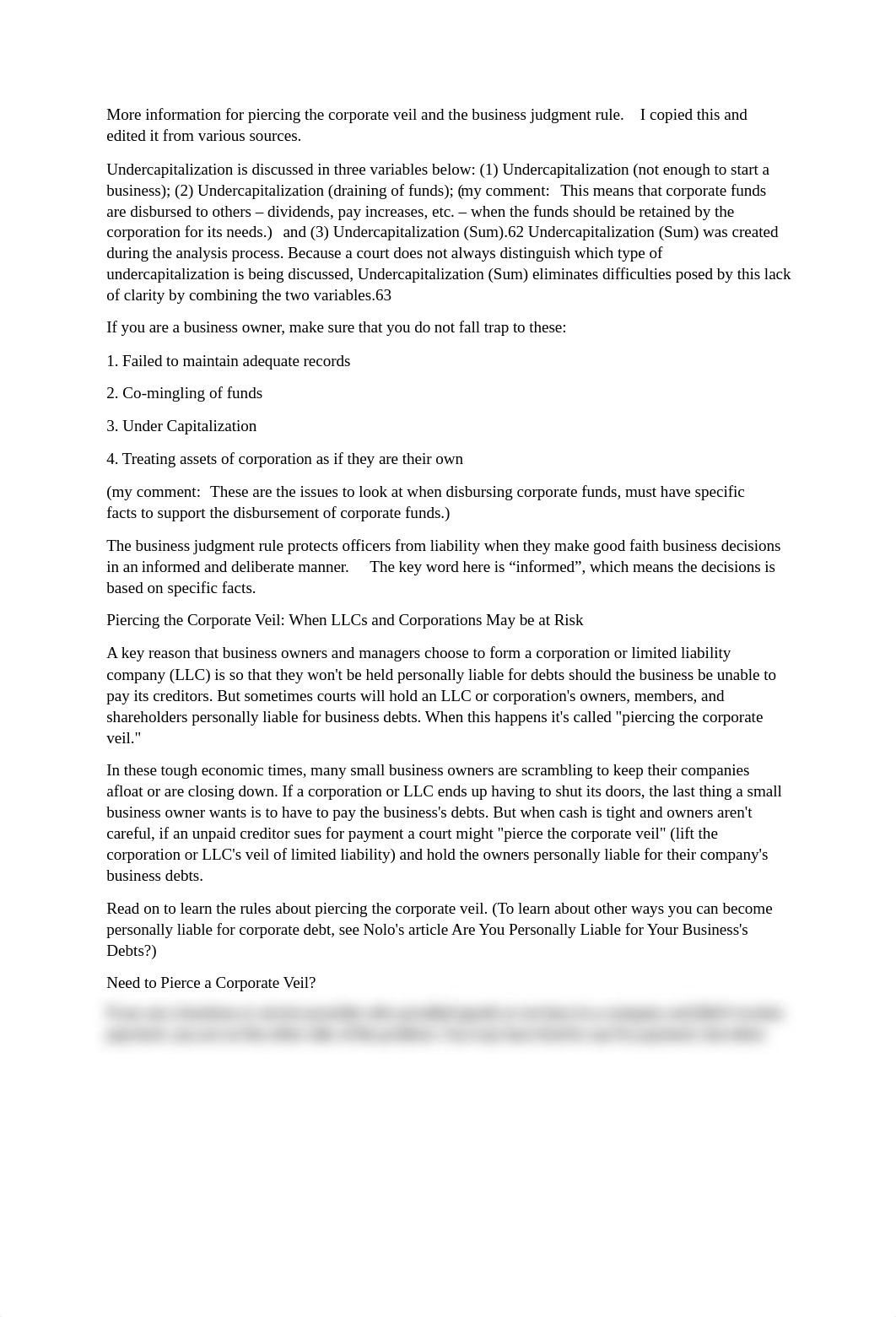 More information for piercing the corporate veil and the business judgment rule.docx_dtysiuipfe6_page1