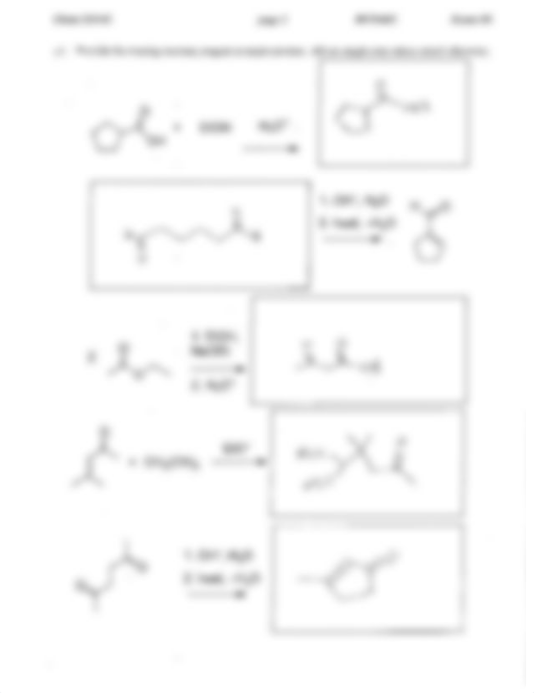 Retake Exam 3 Key on Carbonyl Chemistry_dtyz2zr2l2c_page1