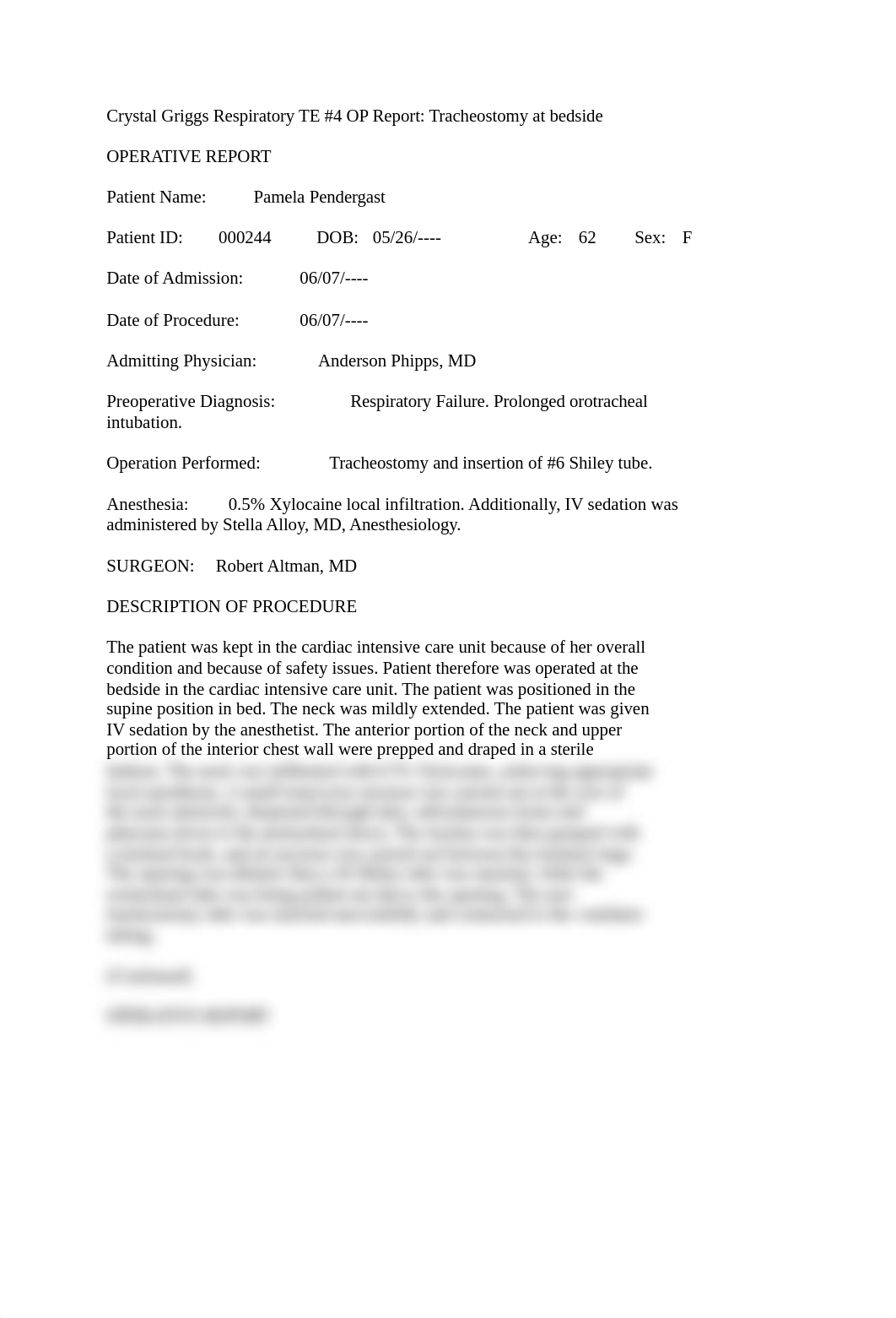 CGriggs Respiratory TE #4 OP Report Tracheostomy at bedside.docx_dtz5rlqj4ut_page1