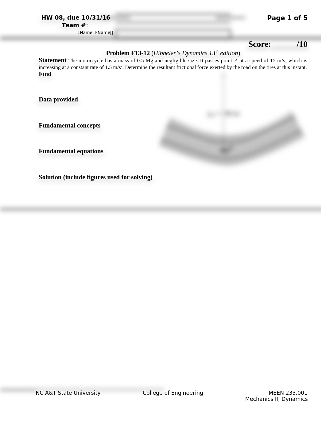 HW 08_2016-10-31_Particle curvilinear kinetics_t-n-b and cylindrical coordinates_dtz93vnstgh_page1