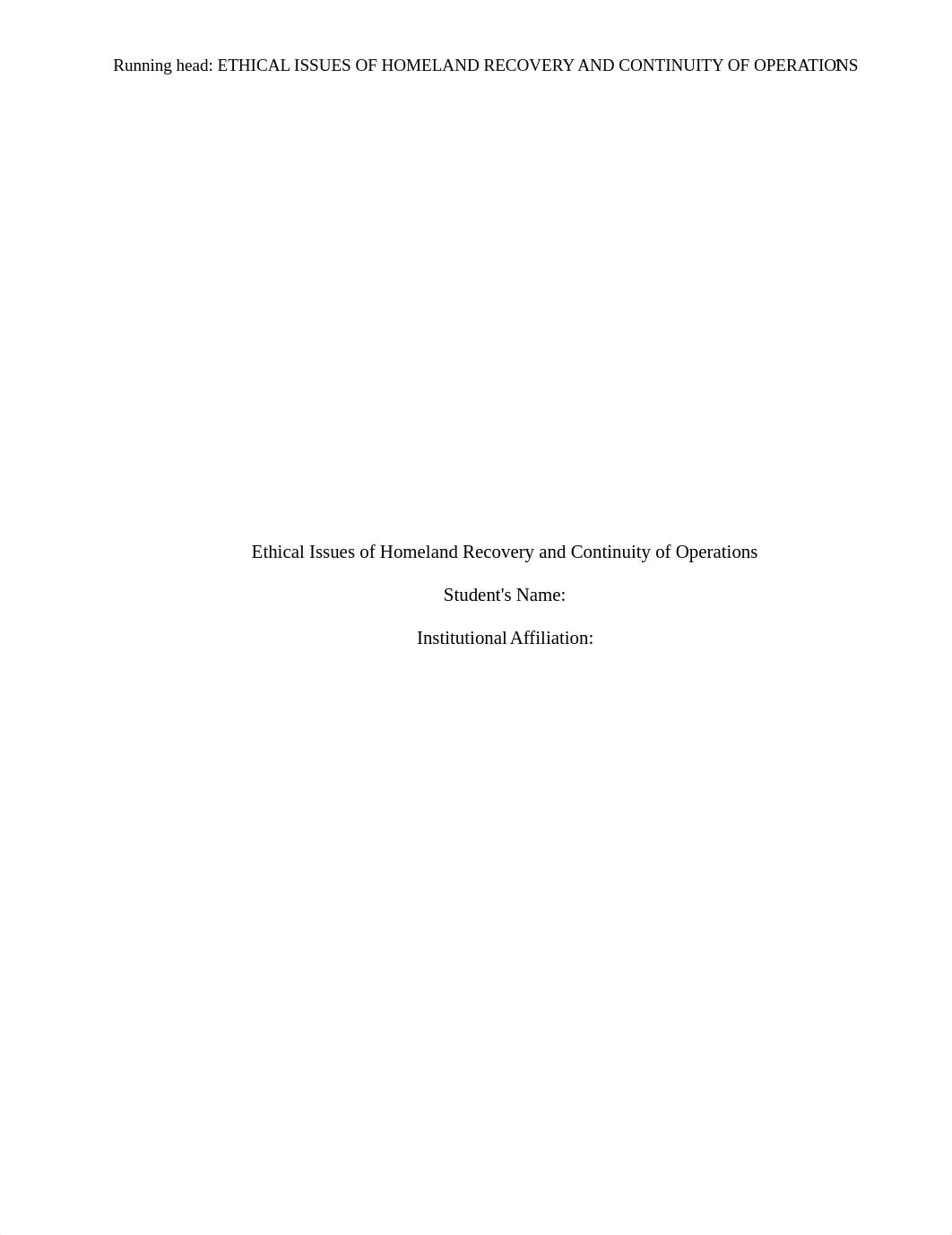 Ethical Issues of Homeland Recovery and Continuity of Operations (2).docx_dtza6p6gyl2_page1