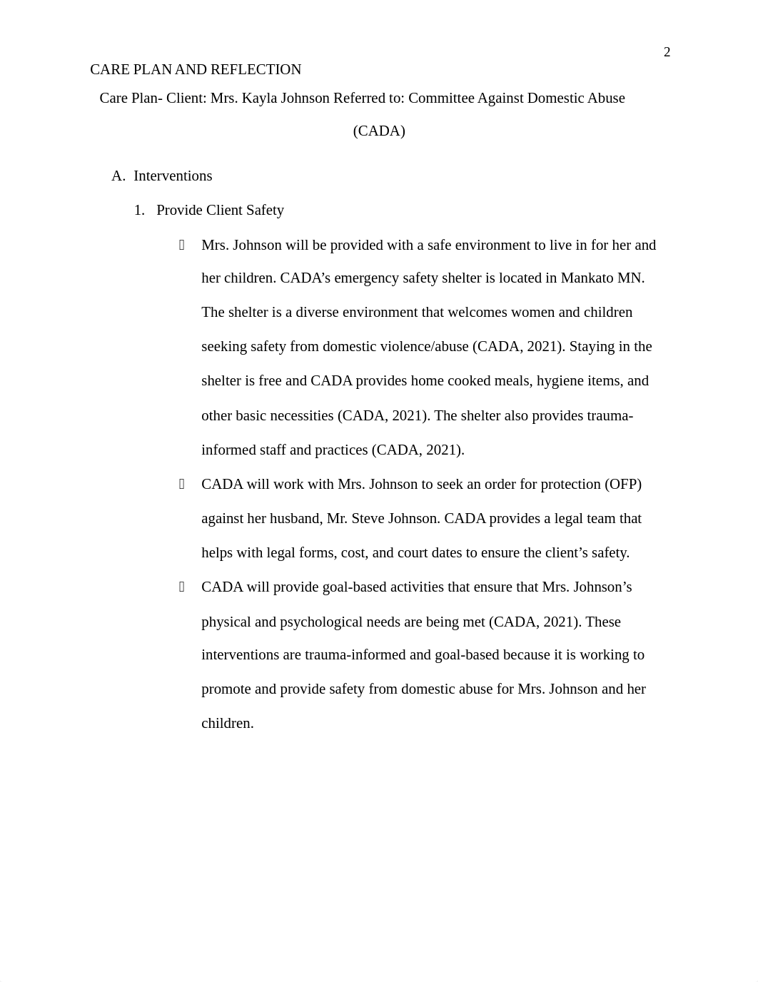 5-2 Final Project Part II Milestone One Care Plan and Reflection Rough Draft.docx_dtzbx2l4ymg_page2