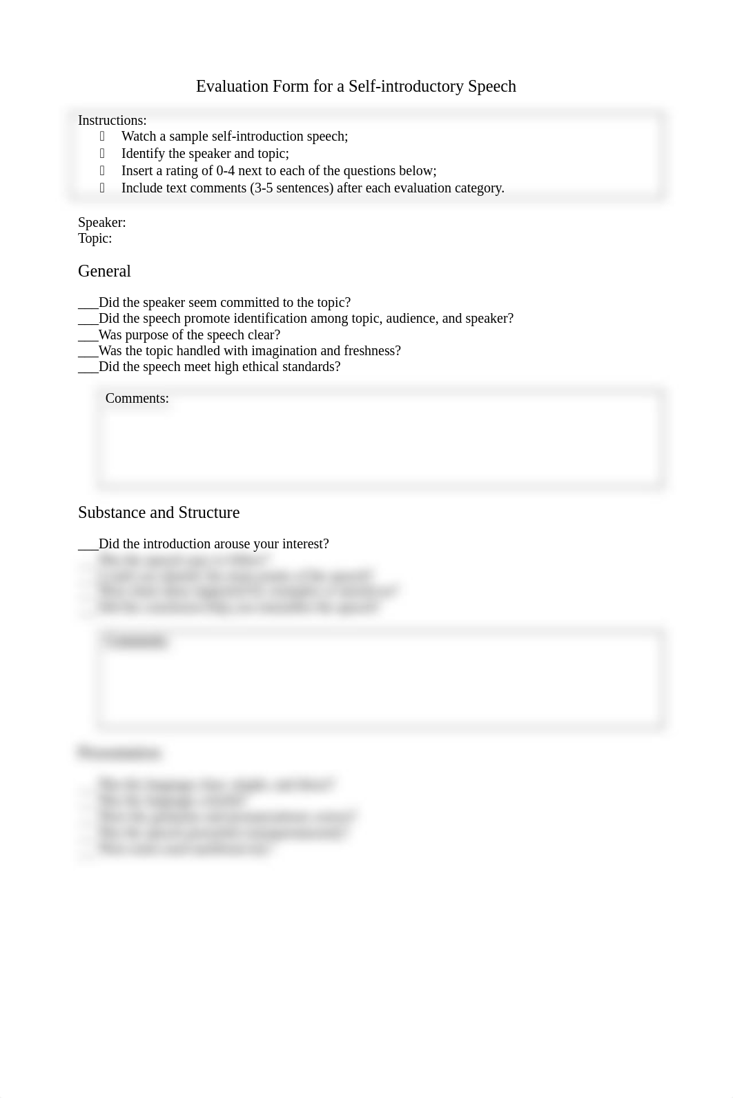 Evaluation Form for a Self-Introduction Speech (1).docx_dtzjmjblvq5_page1