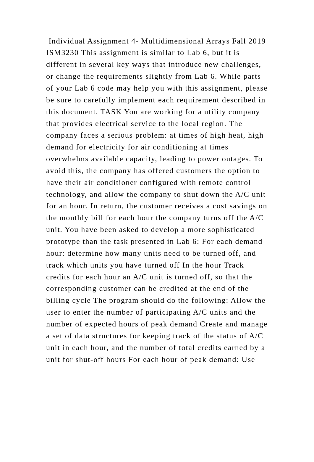 Individual Assignment 4- Multidimensional Arrays Fall 2019 ISM3230 Th.docx_dtzmz31azke_page2