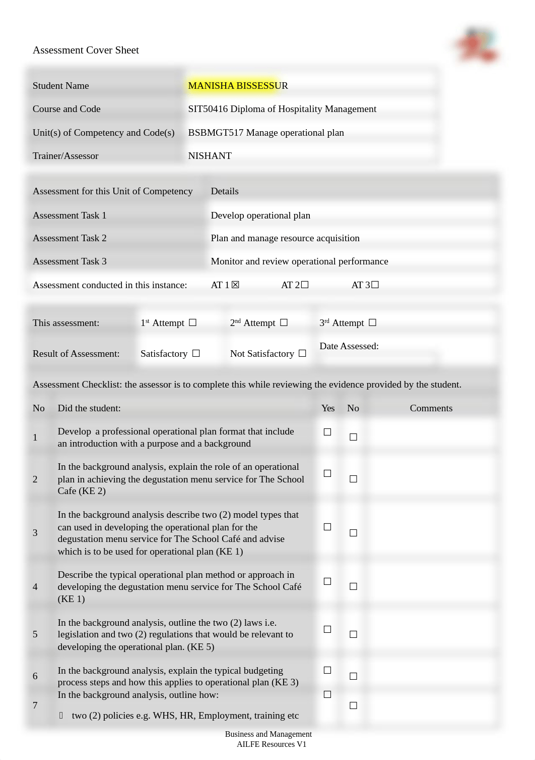 BSBMGT517 Assessment Task 1_Operational Plan Report (Vol 1)_Student Workbook Template.docx_du0f6v3dltn_page1