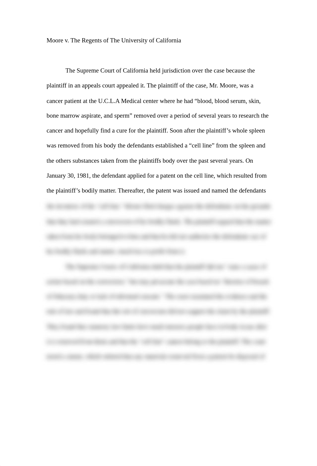 Moore v. The Regents of The University of California   The Supreme Court of California held jurisdic_du0iynk4ndf_page1