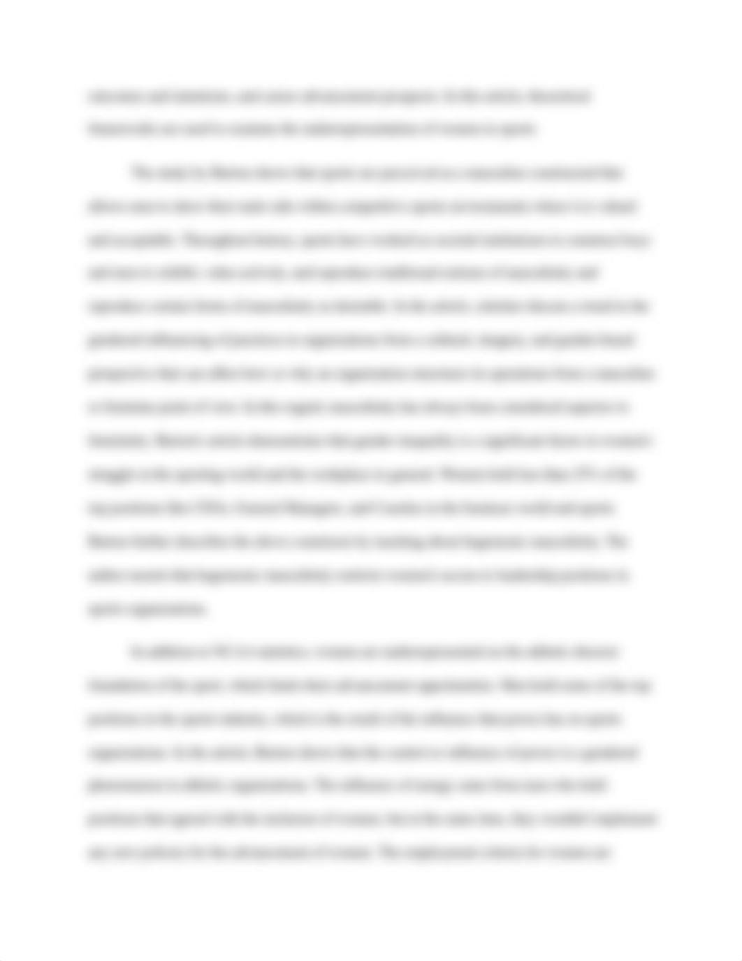 Sport Leadership 2.2 Article Review Underrepresentation of Women in Sport Leadership By Tommie Bleds_du0j8uem4rx_page3