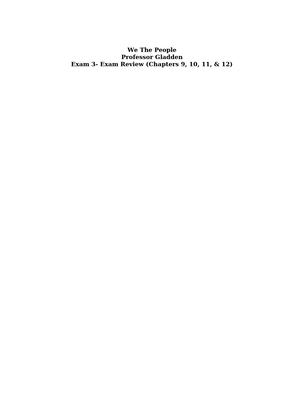 We The People- Exam 3- Review (Chapter 9, 10, 11, & 12) FALL 2016-1_du0k1gd1ne6_page1