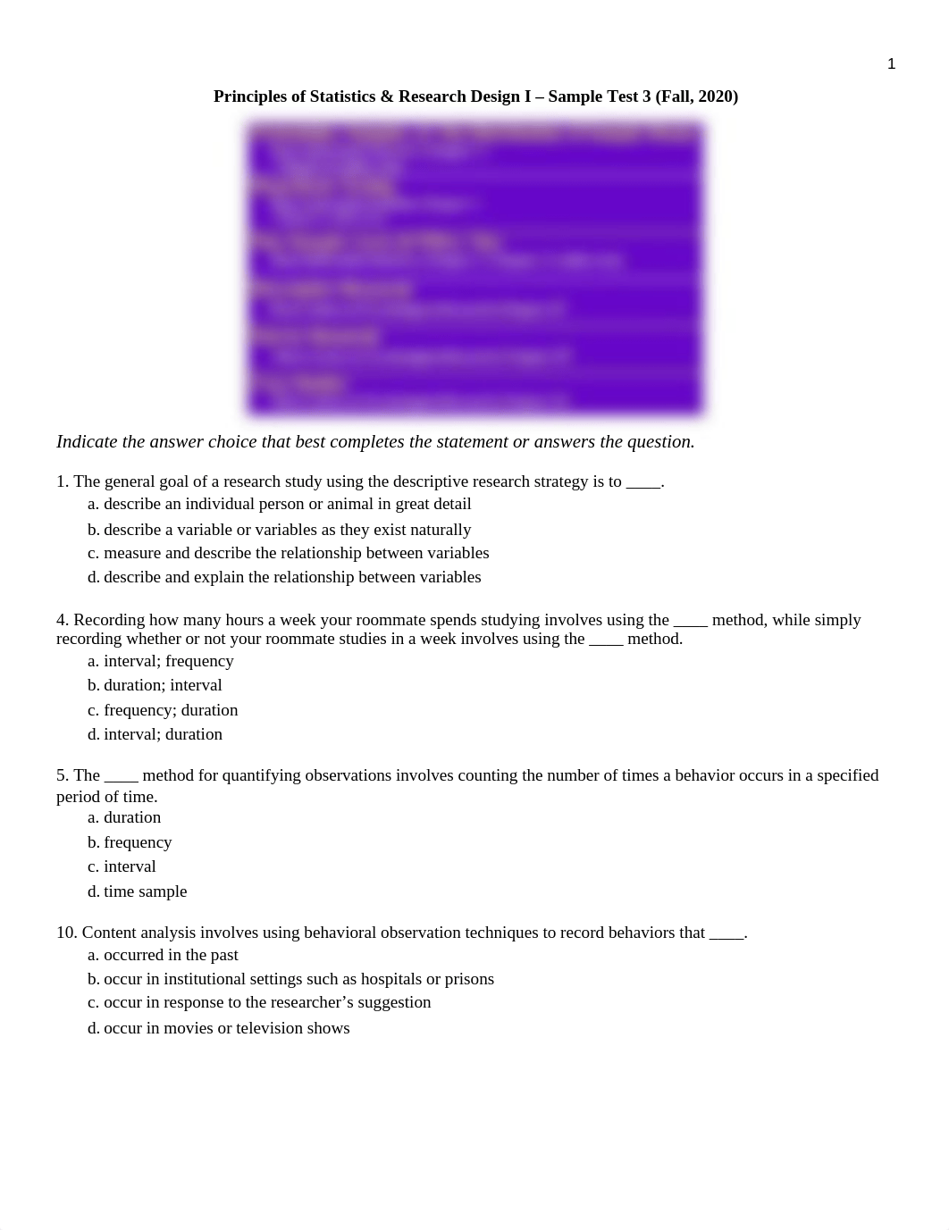 Principles of Statistics & Research Design I - Sample Test 3 (Fall, 2020).pdf_du0sg4rsp66_page1