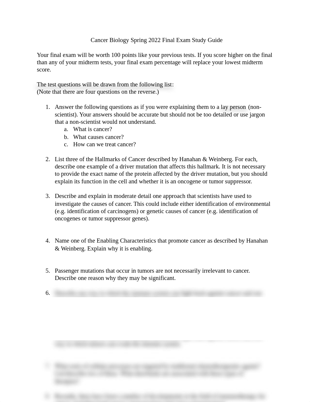 Cancer Biology Spring 2022 Final Exam Study Guide (1).docx_du0vkyyoa7a_page1