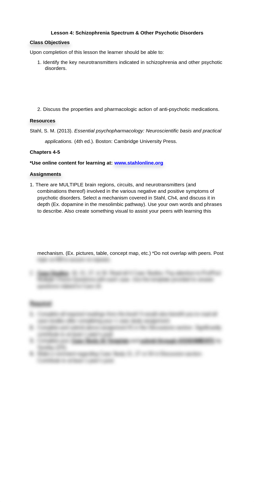 Lesson 4 - Schizophrenia Spectrum & Other Psychotic Disorders.pdf_du0vnwnosal_page1