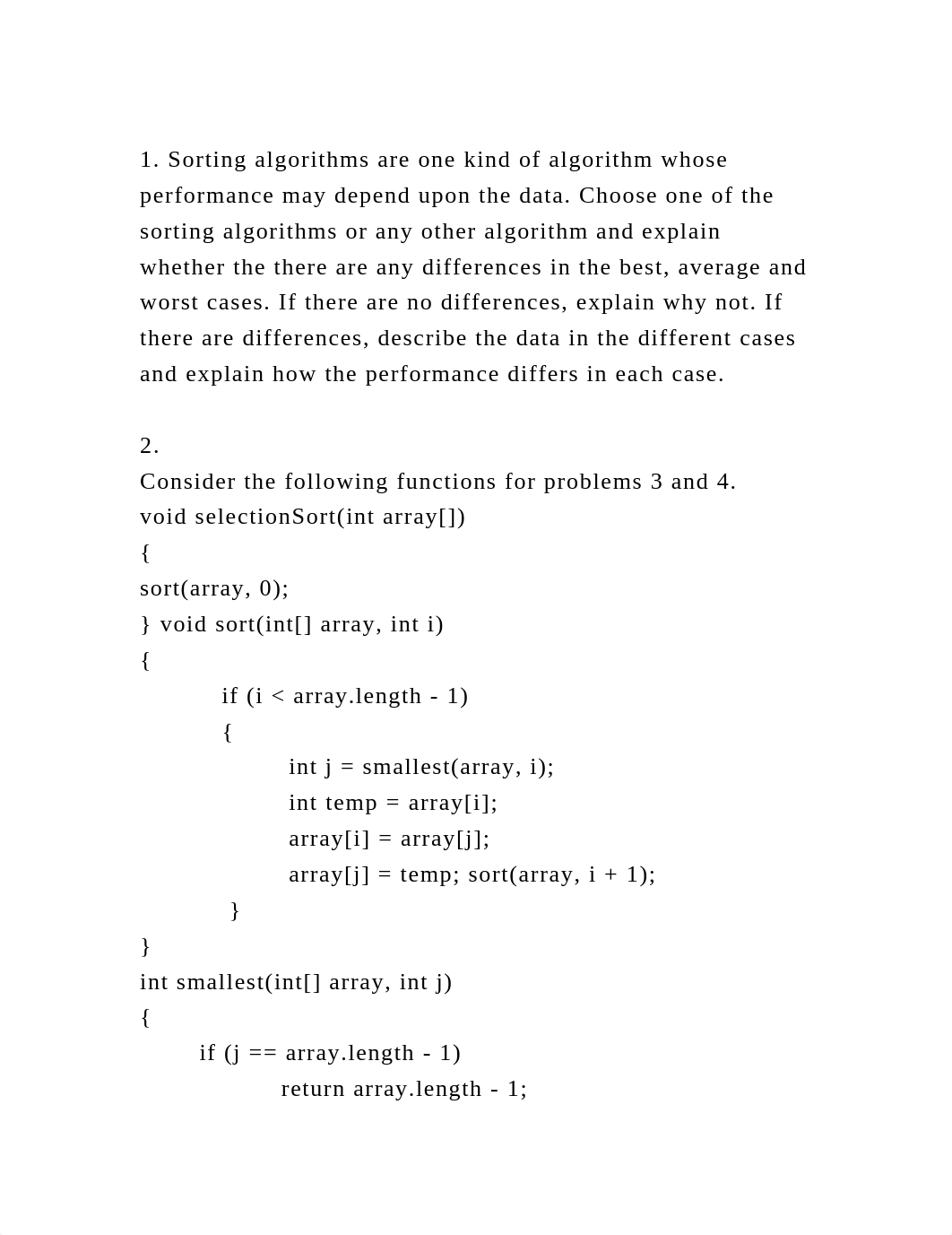 1. Sorting algorithms are one kind of algorithm whose performance ma.docx_du165p5ze9t_page2