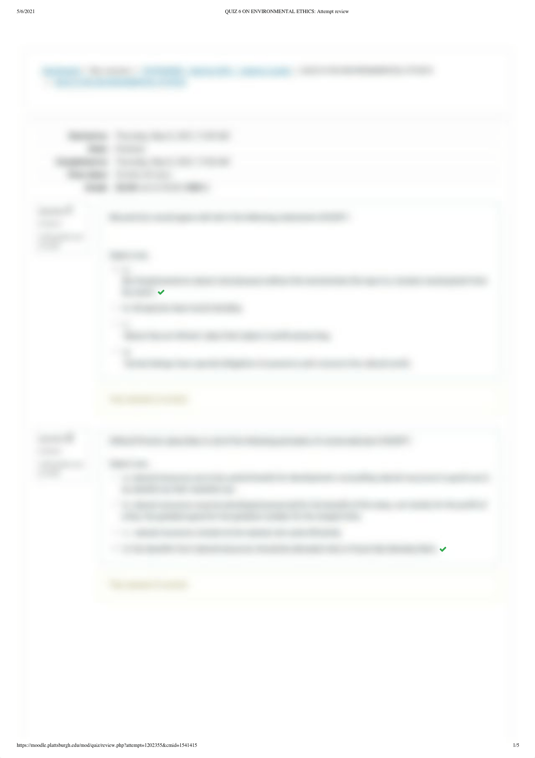 QUIZ 6 ON ENVIRONMENTAL ETHICS_ Attempt review.pdf_du1di0ycxci_page1