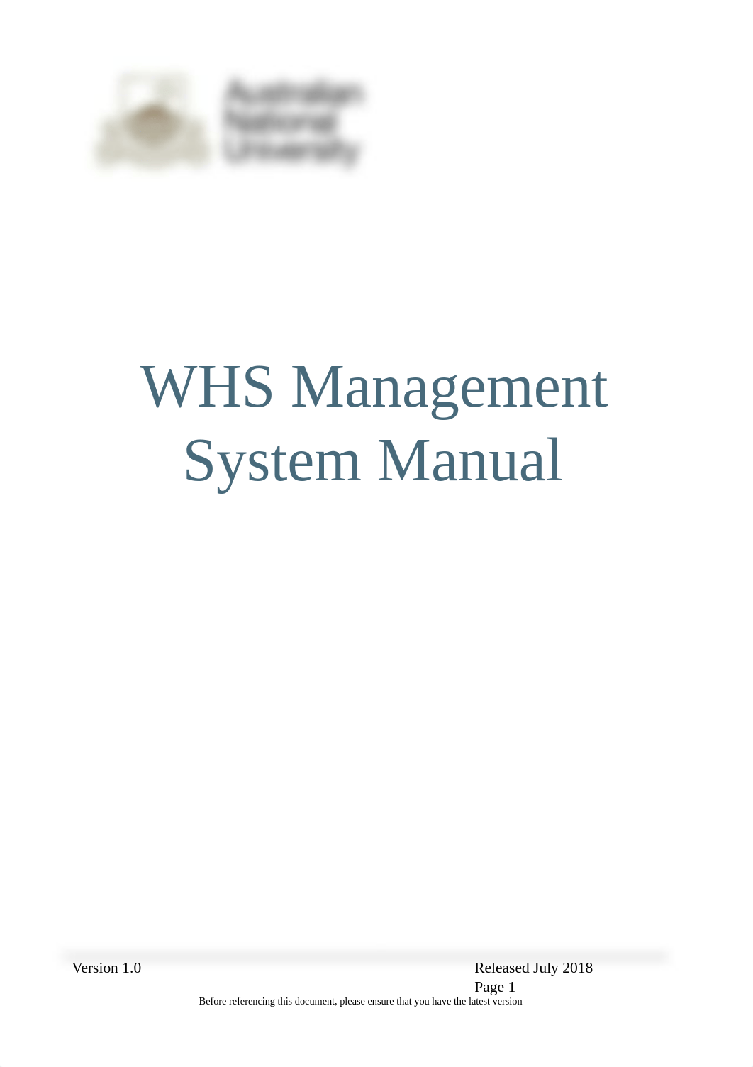 WHS Management System Manual July_ 2018 (Final)_Updated Oct 2018 (Final)....pdf_du1dvtort68_page1