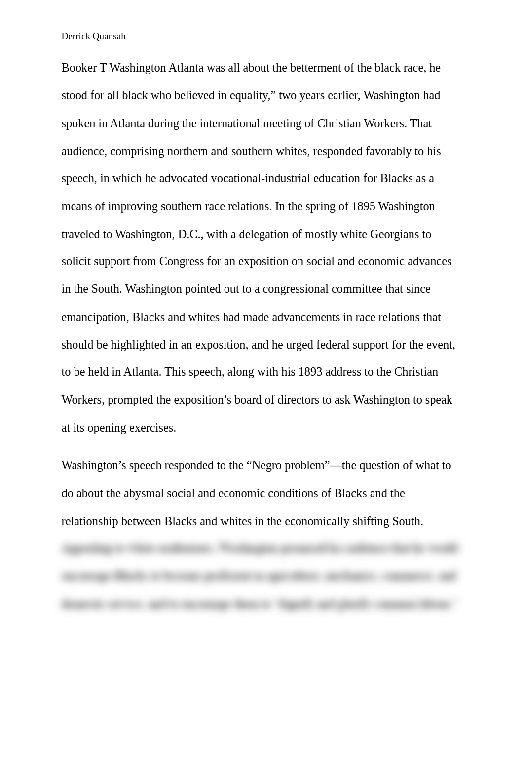 Booker T Washington Atlanta was all about the betterment of the black race, he stood for all black w_du1ea0kzp64_page1