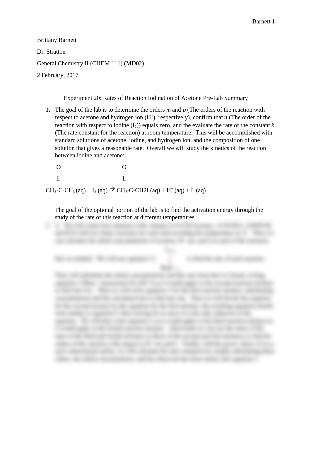 Experiment 20 Rates of Reaction Iodination of Acetone Pre Lab Summary.docx_du1ex0im3hm_page1