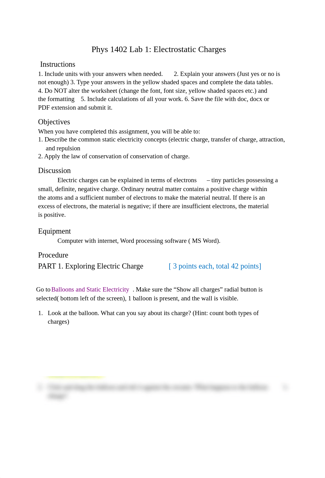 Phys 1402 Lab 1 Electrostatic Charge.pdf_du1s4sa0xk8_page1