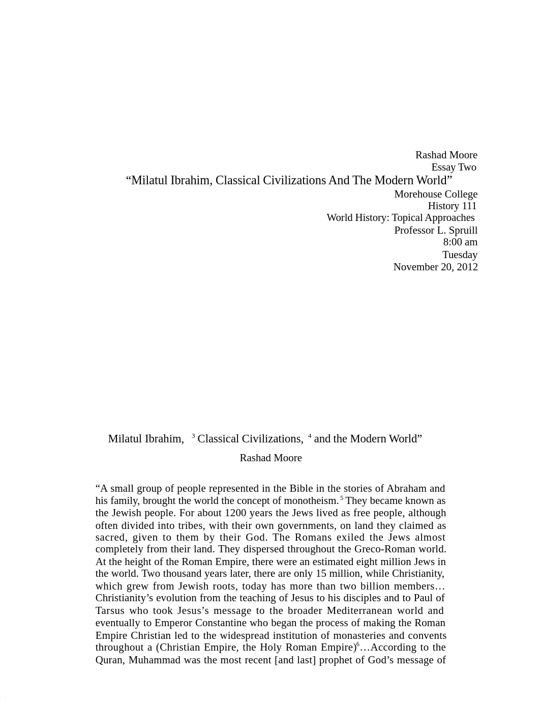 Milatul Ibrahim, Classical Civilizations And The Modern World Paper_du1tw818tep_page1