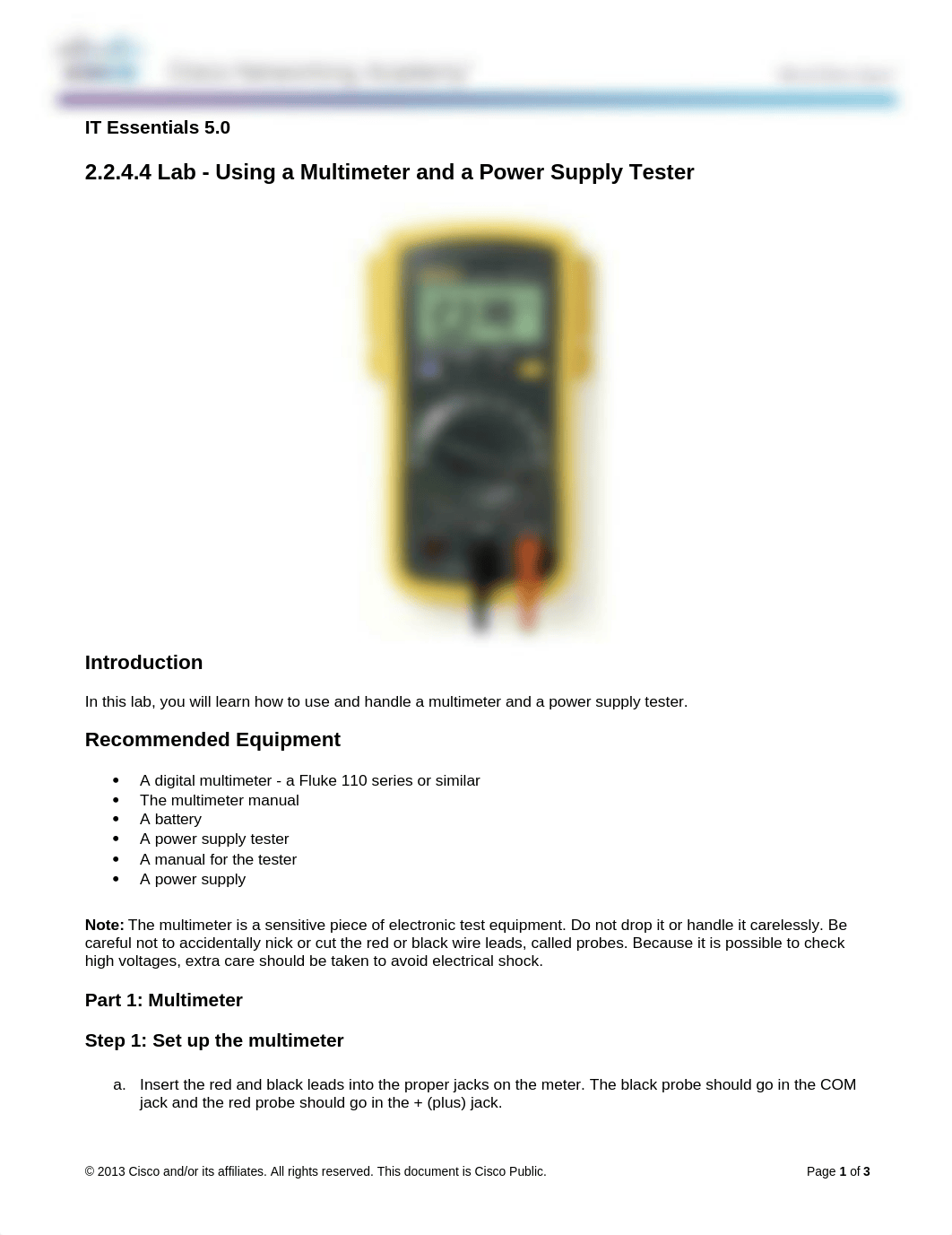 2.2.4.4 Lab - Using a Multimeter and a Power Supply Tester.docx_du207fie8nl_page1