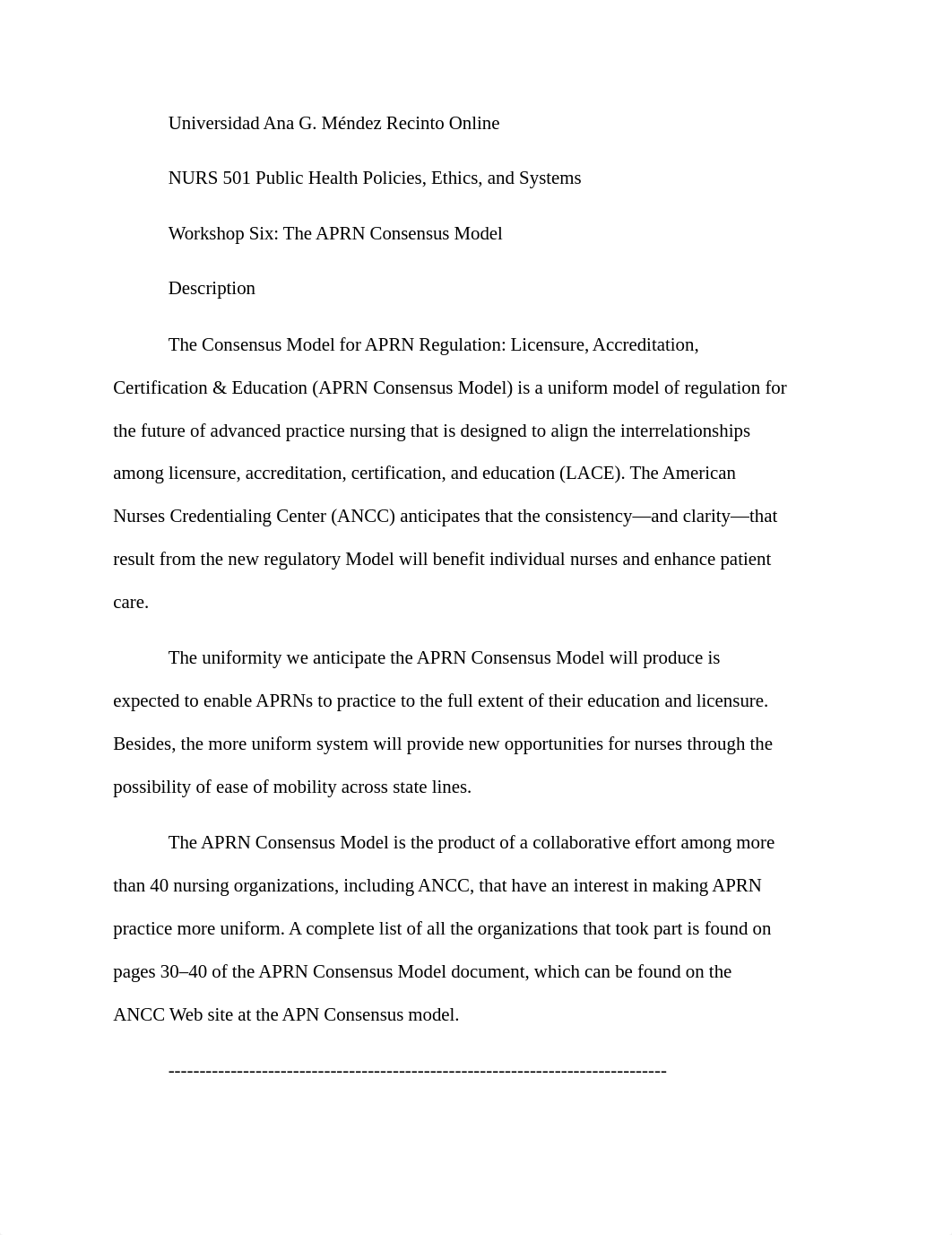 THE APRN CONSENSUS MODEL TASK.docx_du2hhpoofh0_page1