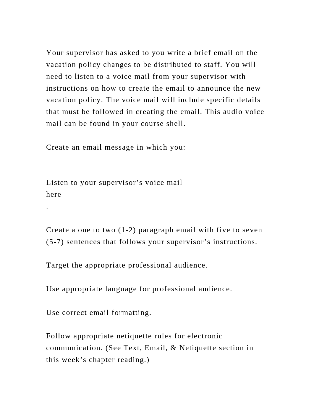 Your supervisor has asked to you write a brief email on the vacation.docx_du2v3eqs9du_page2