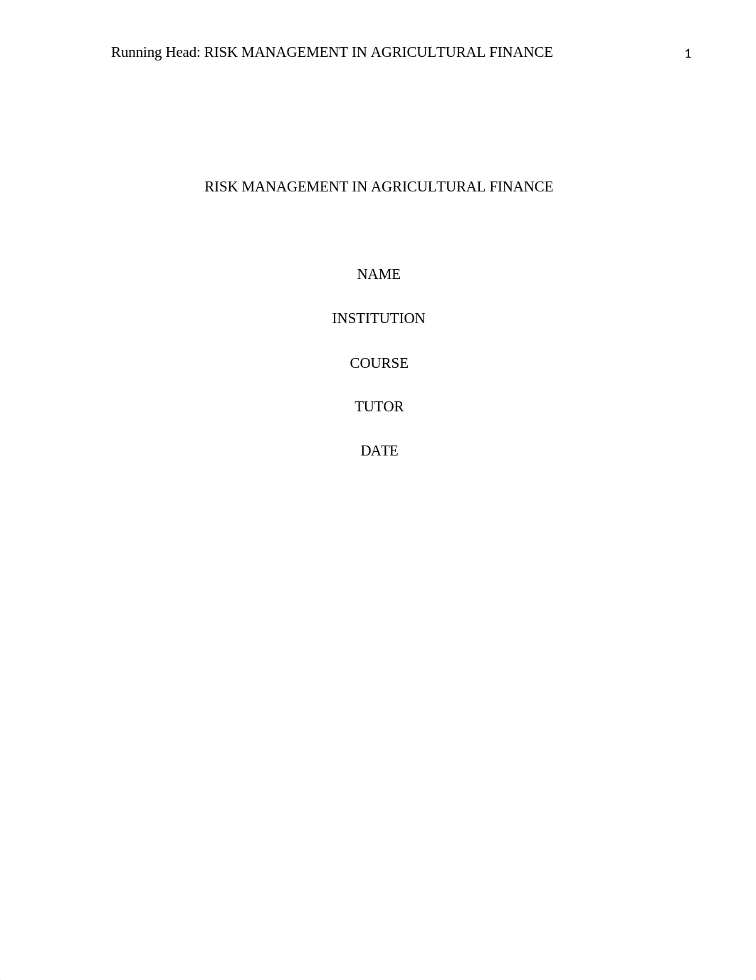 4pg RISK MANAGEMENT IN AGRICULTURAL FINANCE.docx_du3aq18fa4h_page1