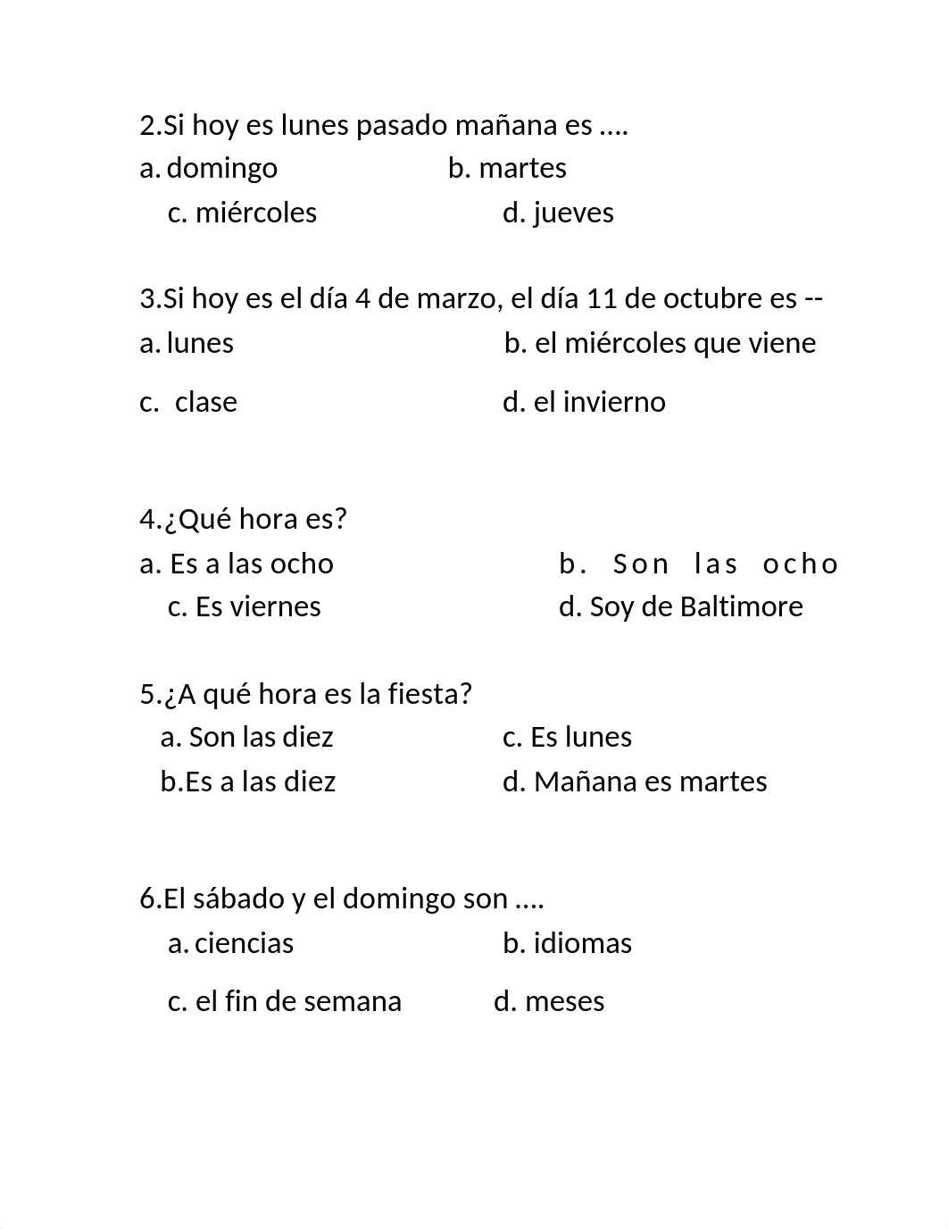 Spanish 101 Mid Term Exam Fall 2021 Dr. Teye(1).docx_du3gng3qngh_page2