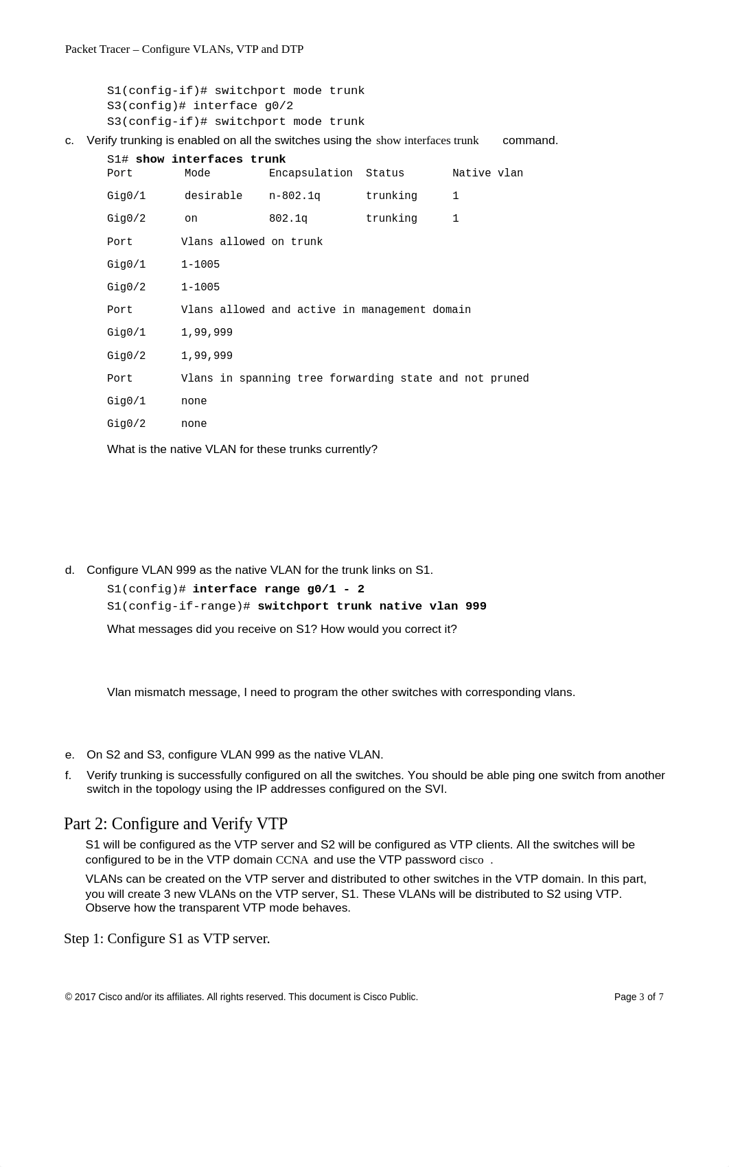 2.1.4.4 Packet Tracer - Configure VLANs, VTP, and DTP.docx_du3s1p0r2fs_page3