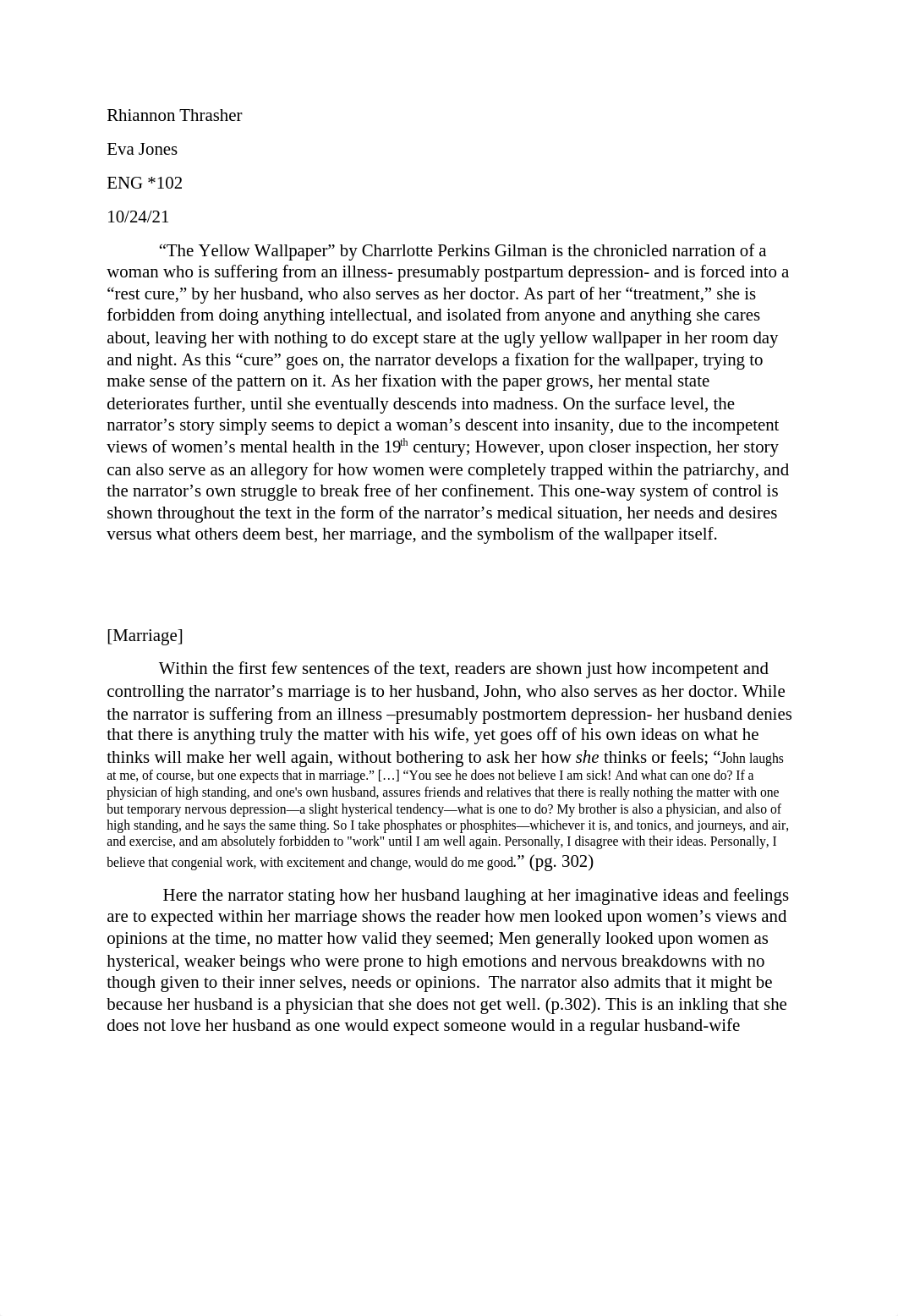 Project 2- Critical Analysis The Yellow Wallpaper.docx_du3srtxh0qp_page1