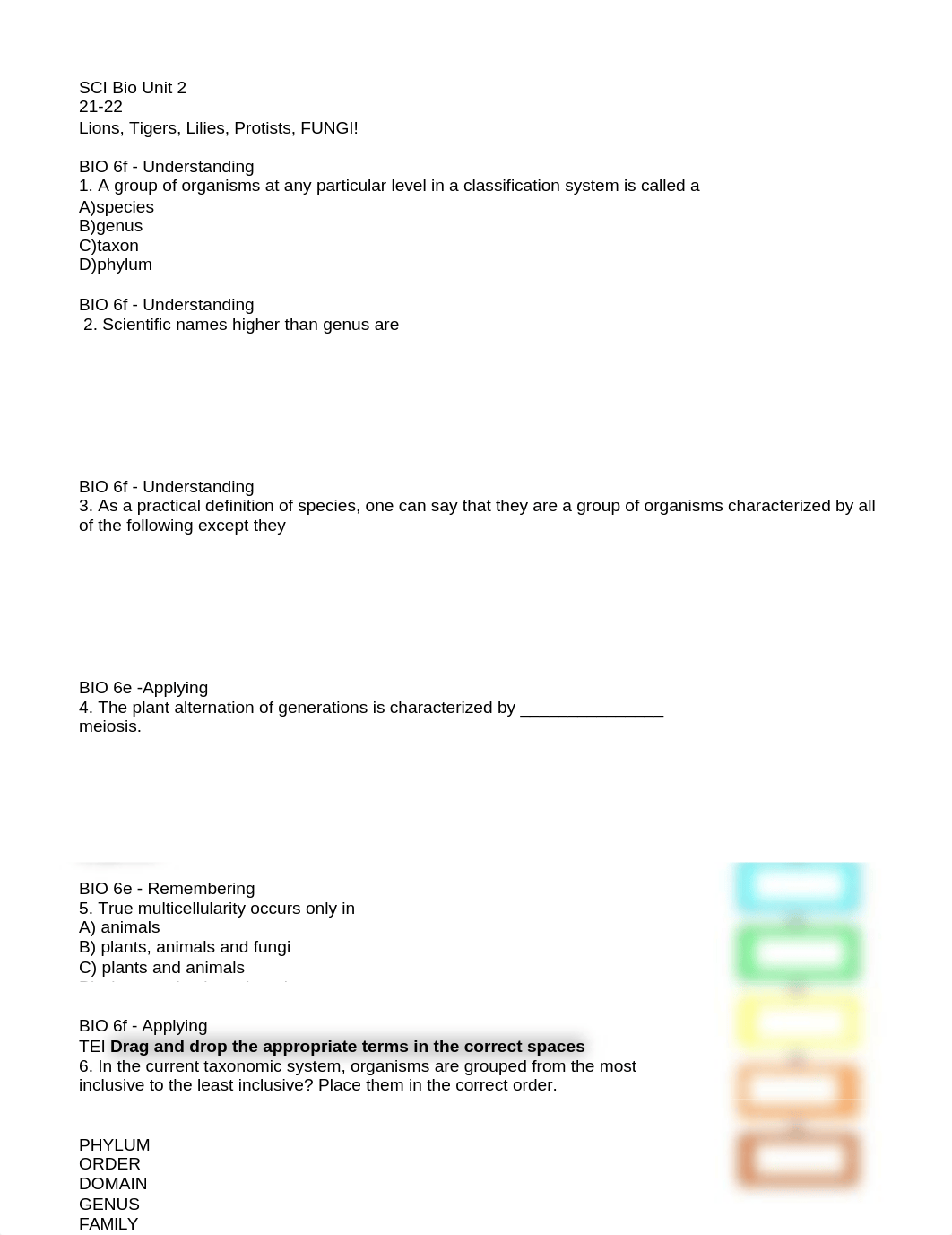 SCI Bio Unit 2 Lions, Tiger Lillies, Protists, FUNGI! CA 21-22 .docx_du3y0y66cbl_page1