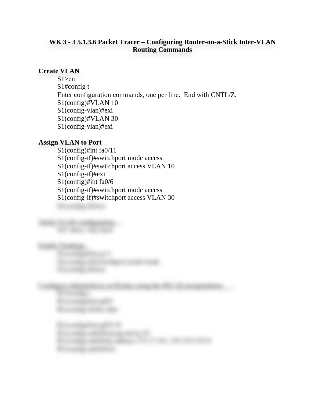 WK 3 5.1.3.6 Packet Tracer - Configuring Router-on-a-Stick Inter-VLAN Routing Commands.doc_du48hxym39i_page1