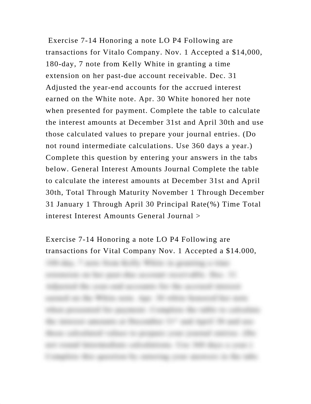 Exercise 7-14 Honoring a note LO P4 Following are transactions for Vi.docx_du4939l84up_page2