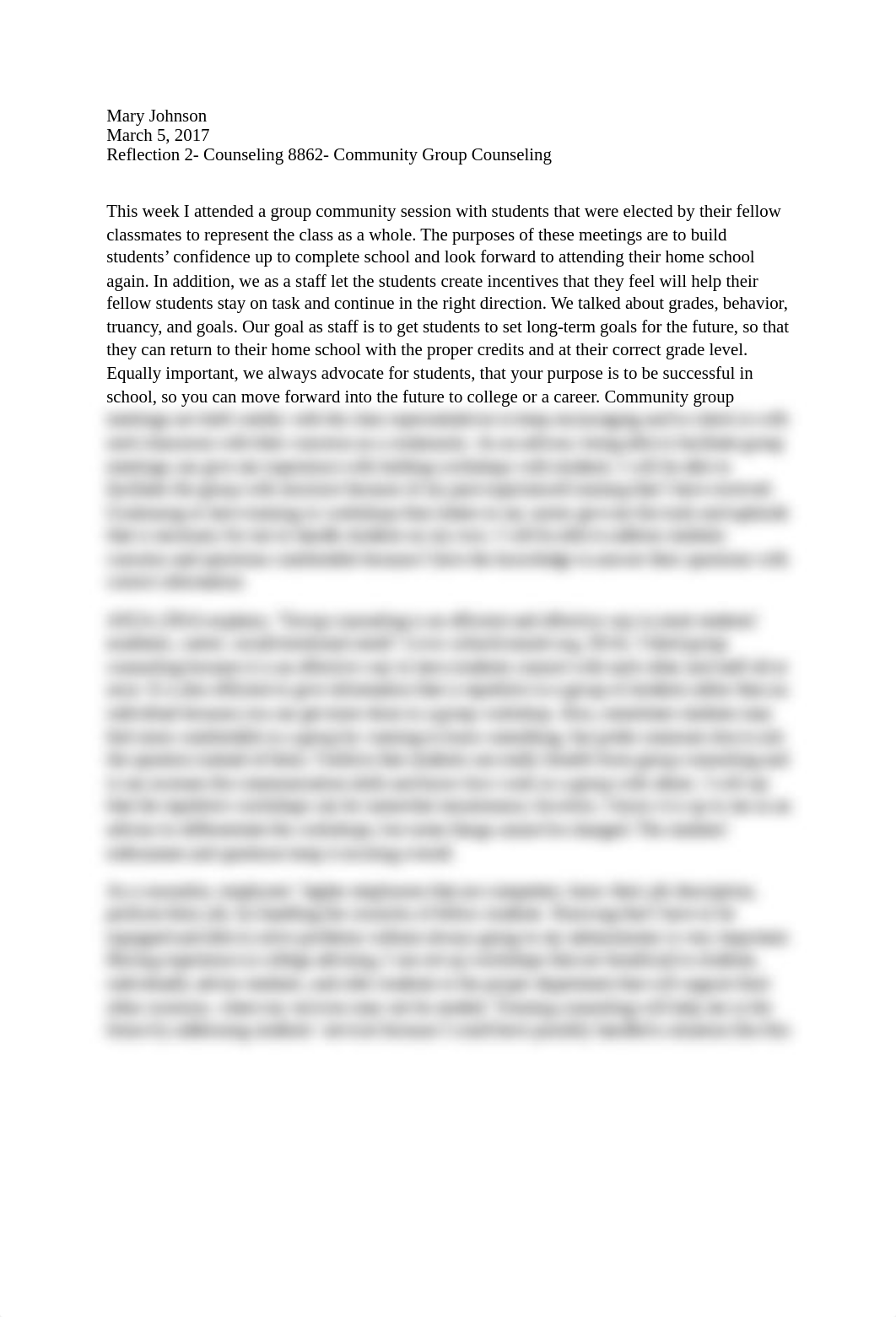 Mary Johnson Reflection 2- Group Counseling 8862 Turned In.docx_du4copaujp4_page1